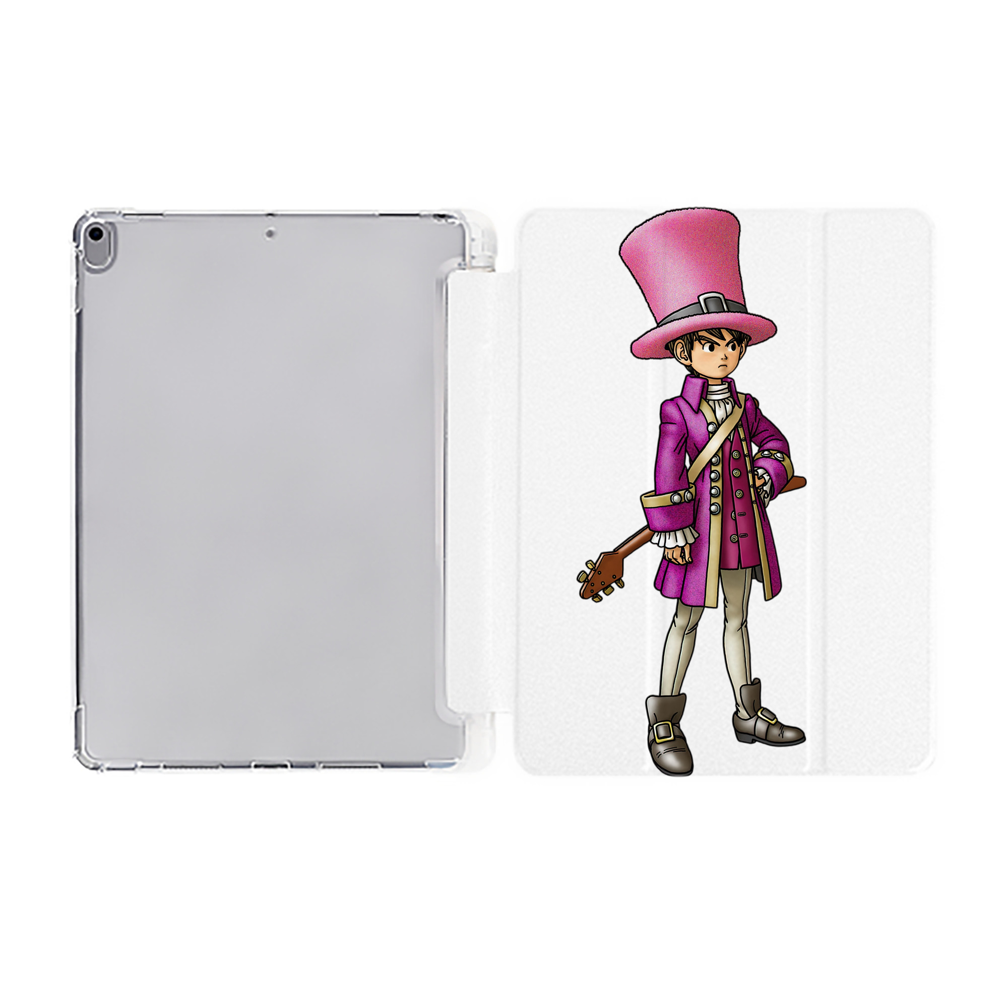 （画像用） ドラゴンクエスト Doragon Kuesuto Dragon Quest IPad ケース ペン収納付き 三つ折りスタンド PUレザー×シリコン 対応機種9.5/10.5/10.9インチ